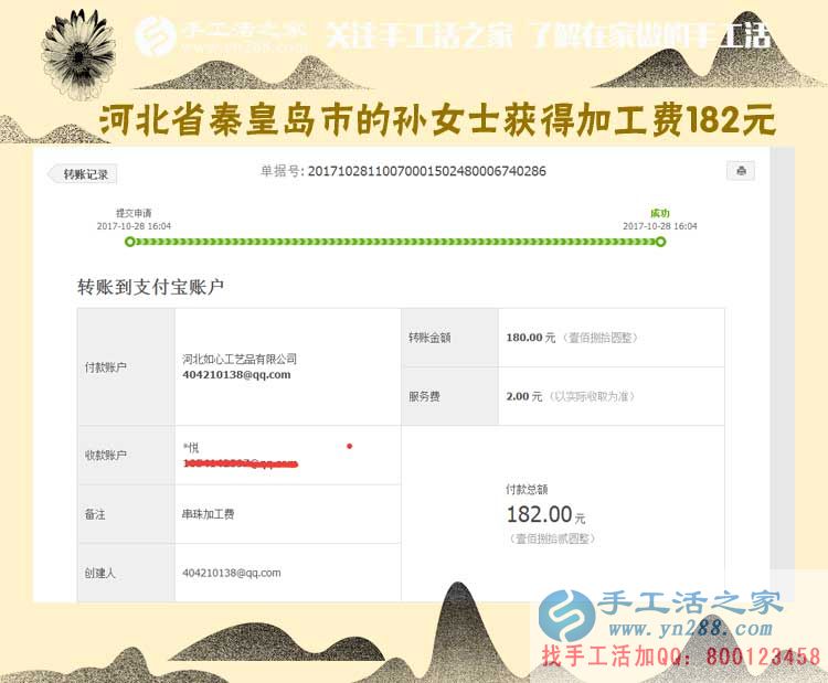 干凈，掙錢(qián)，不拖欠，不克扣，好！河北秦皇島農(nóng)民孫女士做手工活賺錢(qián)后這樣說(shuō)(圖1)