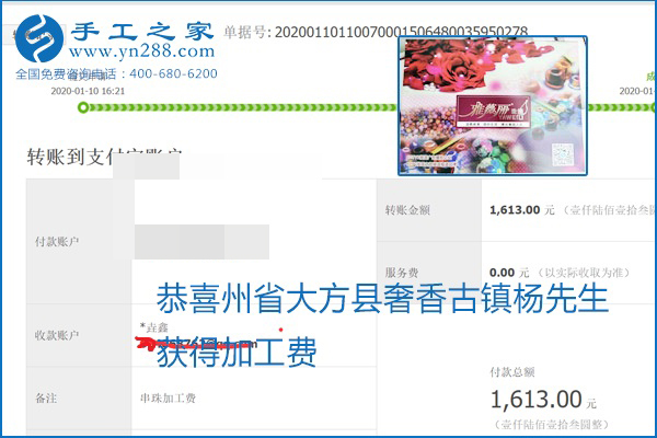 勵志珠珠繡手工活加盟項目加工費怎樣結算？收入好嗎？