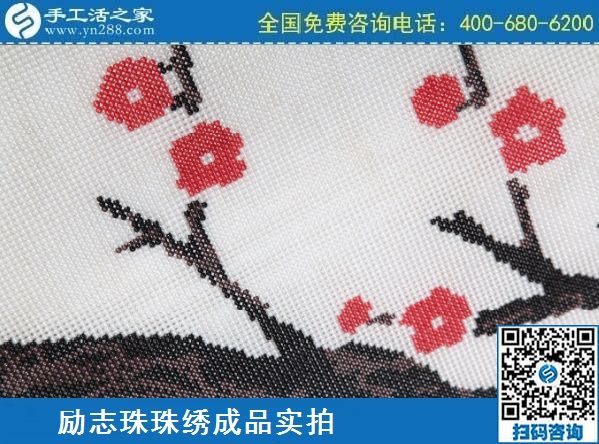 3月12日，手工活代理加工，手工活加盟項(xiàng)目，這個創(chuàng)業(yè)項(xiàng)目不錯，手工之家勵志珠珠繡成品實(shí)拍