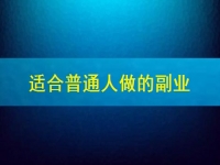 適合普通人做的副業(yè)在這里，居家靈活自由收入還好